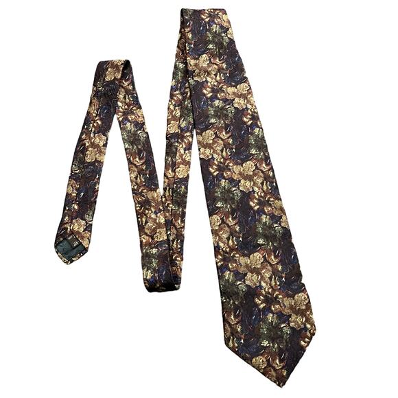 Vintage Givenchy Gentleman Neck Tie 100% Silk Classic Abstract Floral Business - Picture 1 of 4
